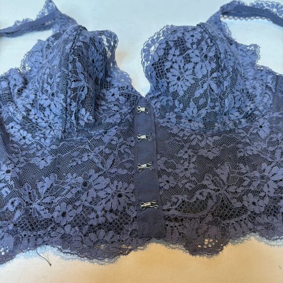 Victoria's Secret Dream Angels Lined Demi Underwire Lace Bustier Blue Size 32B - Picture 5 of 7